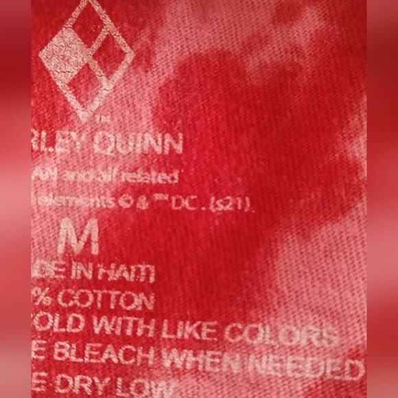 Men's Harley Quinn D.C. Anime Wash T-Shirt Tie-Dye Graphic Novel Iconic - Picture 4 of 11